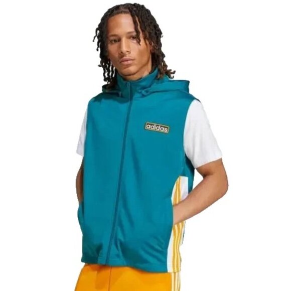 New Men's adidas Originals adibreak Vest Size L Legacy Teal MSRP $80 - Picture 1 of 7